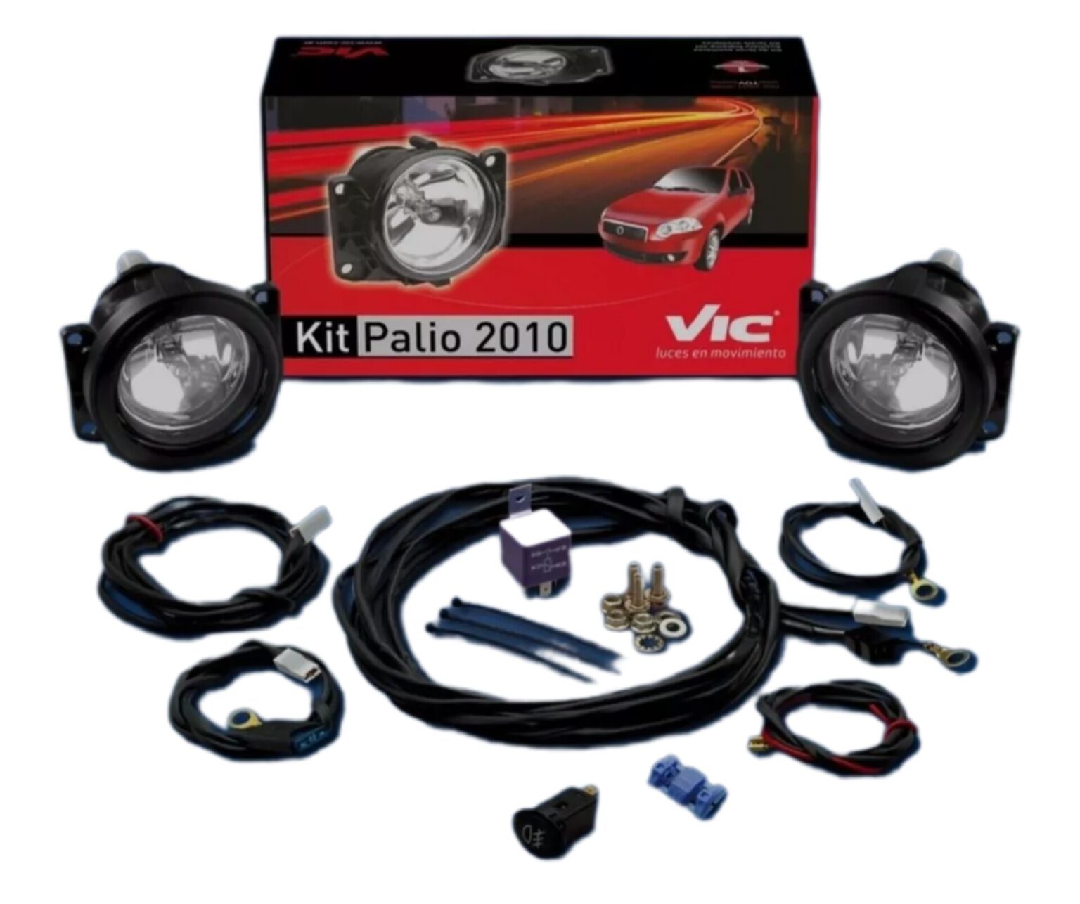 KITS FAROS AUXILIARES FIAT PALIO SIENA STRADA 08 3D Repuestos